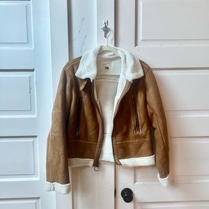 Universal Thread suede/fleece jacket | Size Medium | Brown